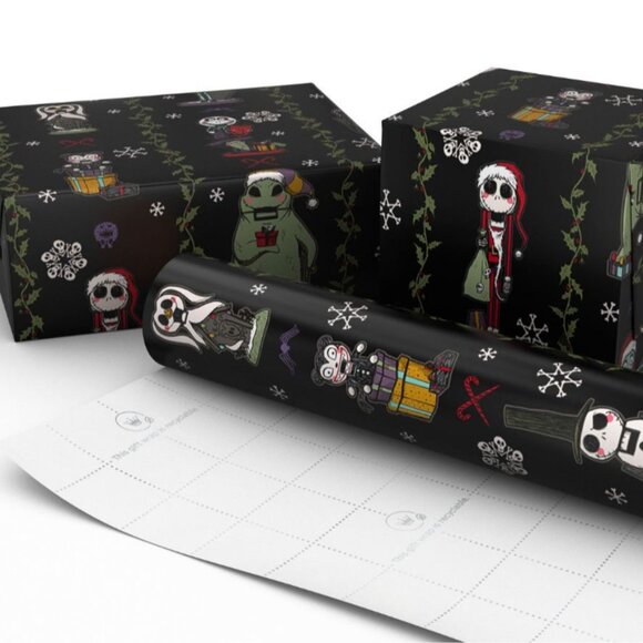 Hallmark Wrapping Paper Christmas Nightmare before Xmas Nutcrackers 70 sq ft Jum - Picture 5 of 5